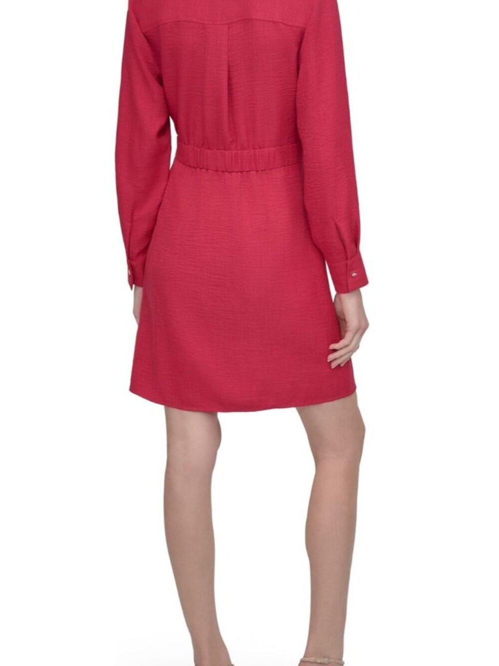NEW DKNY Women's 16 Collared Neck Long Sleeve Button Down Dress • Reg Price $129 - Picture 4 of 5